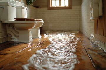 Bubbly Bathroom A Soapy Surf of Emotions Generative AI - obrazy, fototapety, plakaty