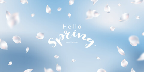 Cherry blossom vector illustration design spring background