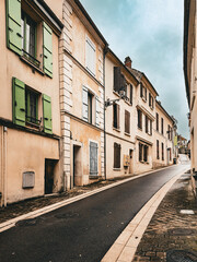 Fototapeta na wymiar Street view of Chateau-Thierry in France