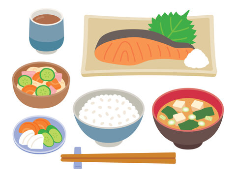 鮭の塩焼き定食