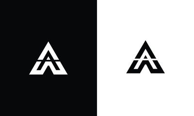Alphabet letters Initials Monogram logo WA, AW, W and A - obrazy, fototapety, plakaty