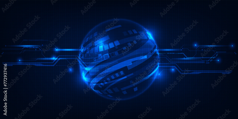 Poster digital metaverse ecosystem.virtualization world of future concepts.digital communication innovation