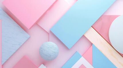 Minimalist Geometry: Clean Pastel Background