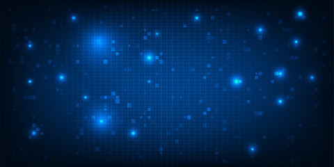 Abstract blue blank grid line digital technology background.Vector illustration.