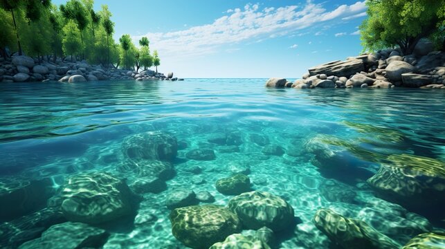 tropical coral reef high definition(hd) photographic creative image