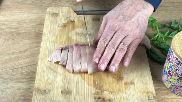 cutting swordfish