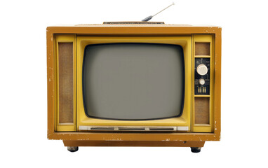 Nostalgic Analog TV isolated on transparent Background