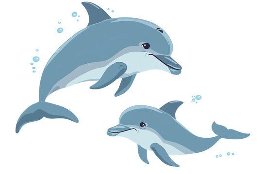 Joyous Dolphin Nursery Illustration