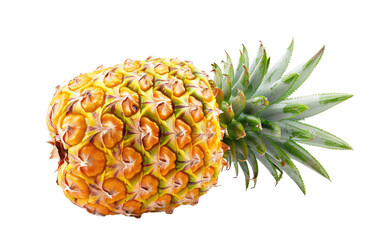 Juicy Pineapple isolated on transparent Background