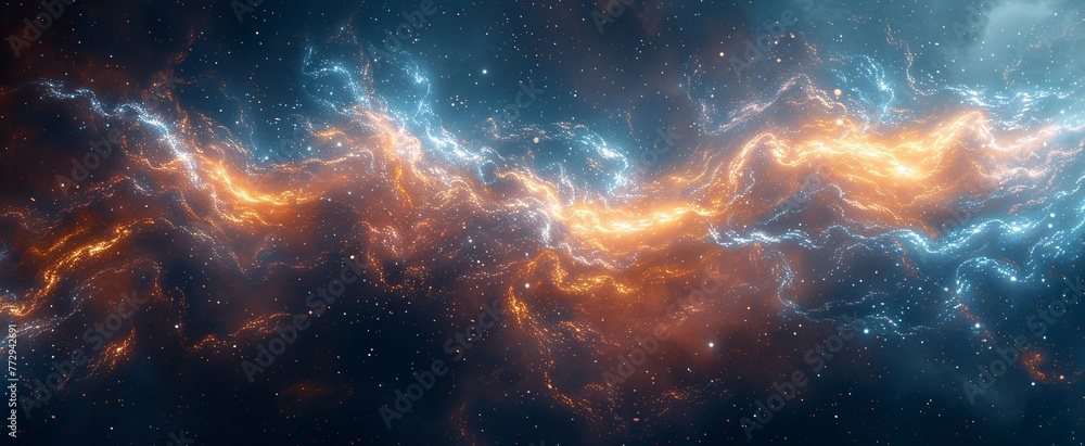 Aufkleber galaxy glow a celestial splash of color and light generative ai