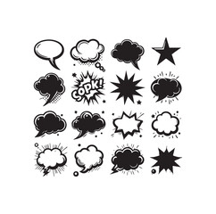 Set of speech bubbles Vector illustration