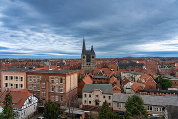 Fototapeta na wymiar Panoramablick über Quedlinburg