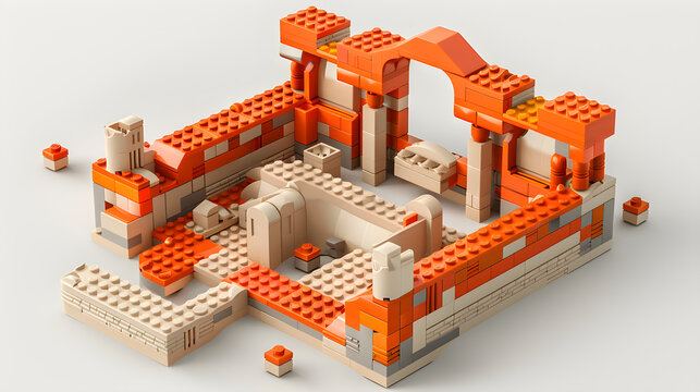 Detailed Step-by-Step 3D LDD Brick Instruction for Building a Complex Design Image