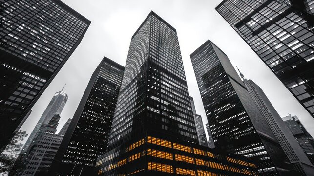monochrome cityscape with vintage architecture, emphasizing black and white tones for a timeless and classic aesthetic