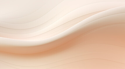Wave Abstract background with Peach fuzz color. Illustration of paper effect