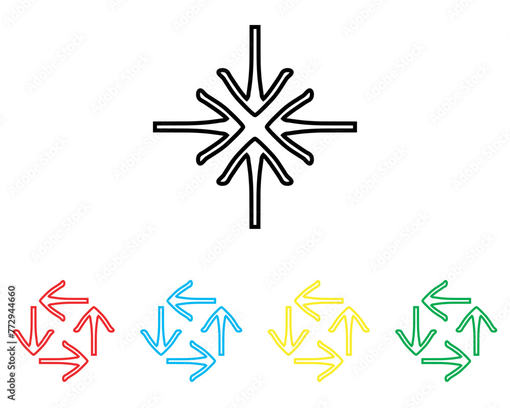 Poster repeat icon vector. recycle icon sign symbol in trendy flat style. set elements in colored icons. ro