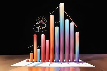 Whimsical Weather Forecast Graph.
3D bar chart with weather icons, perfect for playful meteorological reports and educational materials.