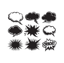 Set of speech bubbles Vector illustration