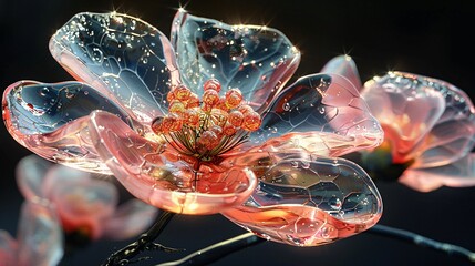 Glowing Flower in a Bottle A Monthly Event Inspired Artwork Generative AI