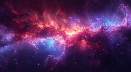 Purple Nebula with Pink and Blue Hues Generative AI - obrazy, fototapety, plakaty