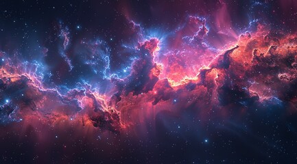 Galaxy Glow A Celestial Splash of Color Generative AI