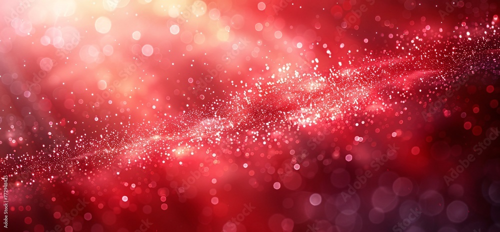 Poster glowing red nebula a stellar splash of color and light generative ai