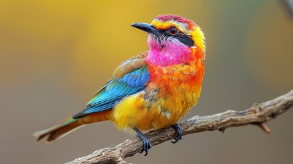 Obraz premium Colorful bird perched on a branch