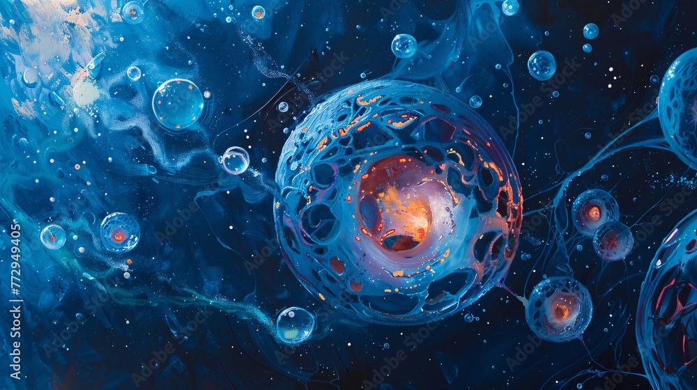 Aufkleber galaxy glow a celestial splash of color and light generative ai