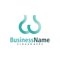 Letter W logo design vector. Creative Initial W logo concepts template