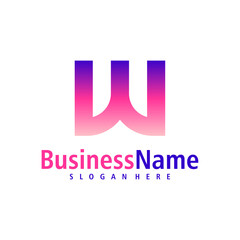 Letter W logo design vector. Creative Initial W logo concepts template