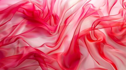 Abstract pink and white fabric waves