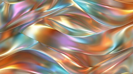 Fototapeta premium Abstract colorful iridescent waves texture