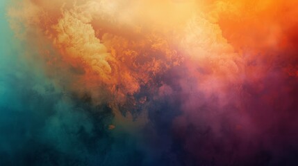 Abstract colorful smoke clouds