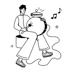 Rock Band Flat Character Icons 
