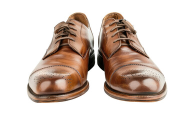 Mahogany Men's Footwear isolated on transparent Background