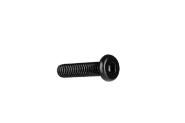 hex socket head screw in black color on isolated white background close up