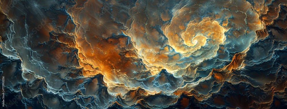 Poster galaxy swirl a celestial splash of color and light generative ai