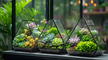 Botanic Geometry: The Art of Crafting Transparent Succulent Planters - 772954886