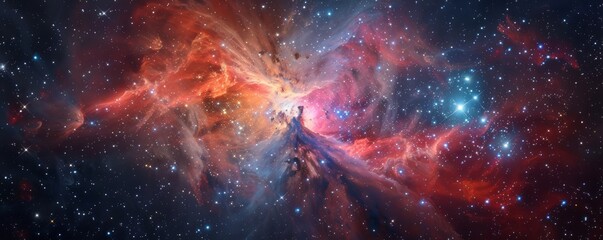 Fototapeta premium Vibrant cosmic nebula