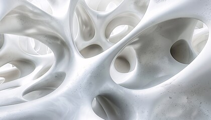 Futuristic White Sculpture A Monthly Event Celebration Generative AI