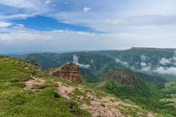 Picturesque summer view of Bermamyt plateau. One of the most picturesque attractions in the south...