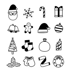 Line Icon set of christmas good for poster element,design,web and more