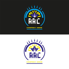 AAC letter logo vector design on black and white color background AAC letter logo icon design
