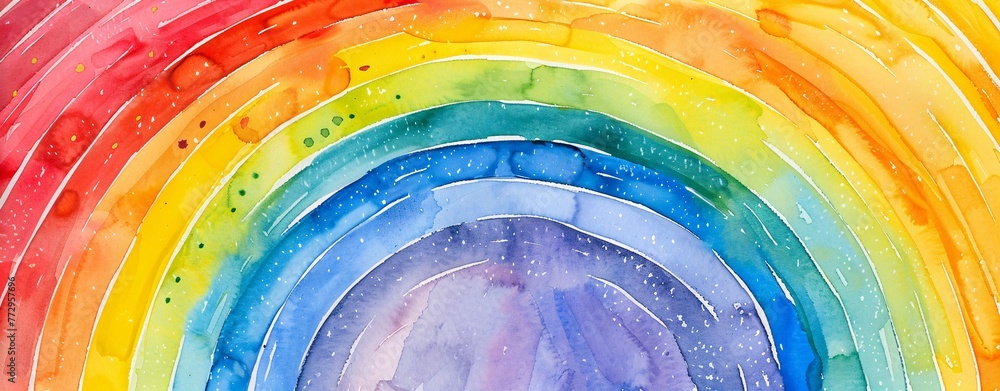 Poster rainbow ripples a colorful spectacle of layered lines generative ai
