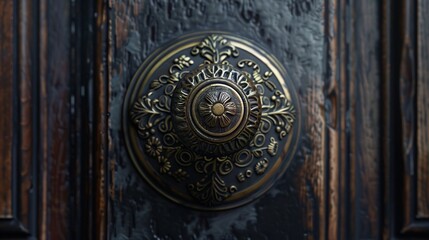Floral Door Knob with a Monthly Theme A Stylish and Unique Decoration for Your Home Generative AI