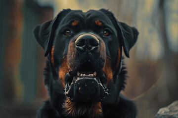 Obraz premium Aggressive barking dog