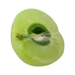 Fresh Amla or Indian gooseberry fruits isolated on a transparent background