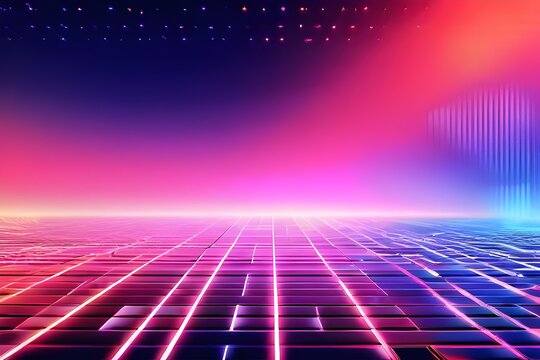 Digital Mirage: Textured Backgrounds with Pixelated Patterns & Holographic Effects, hand edited generative AI