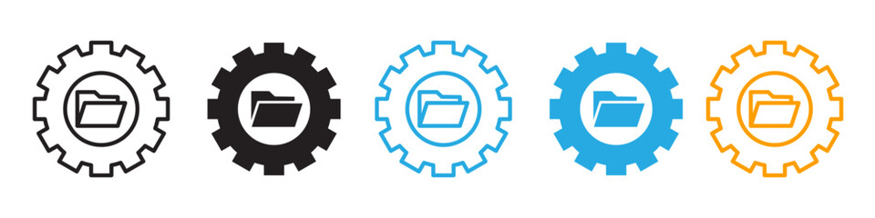 E-commerce Product Handling and Order Shipping Management Icons