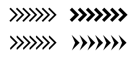  Arrow icon. Sideways arrow icon striped direction sign. Turn right symbol.  Vector